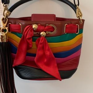 Sara Battaglia x Salvatore Ferragamo Leather Bag